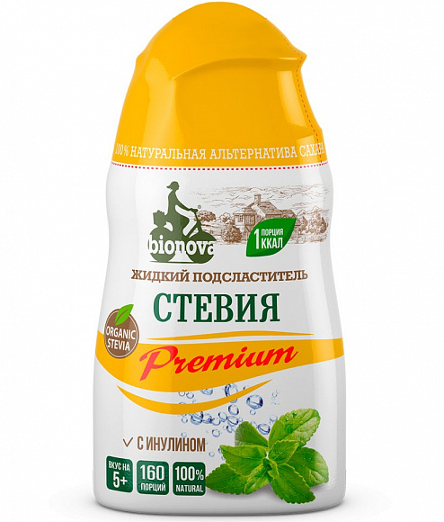 Жидкий подсластитель Bionova "Стевия Premium" 80 гр.